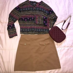 Khaki Mini Skirt
